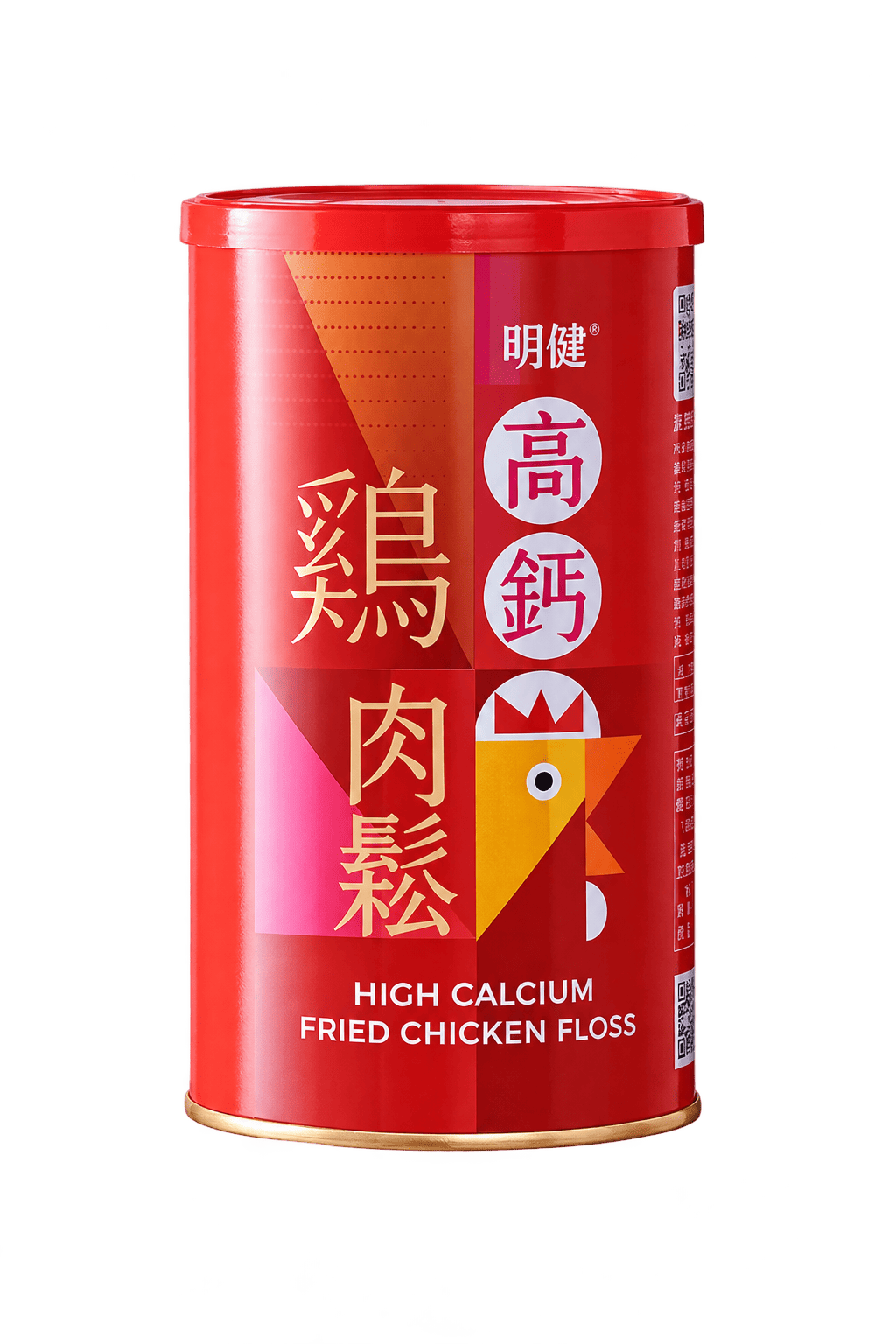 明健高鈣雞肉鬆 罐裝 - 100%純雞胸肉高鈣配方